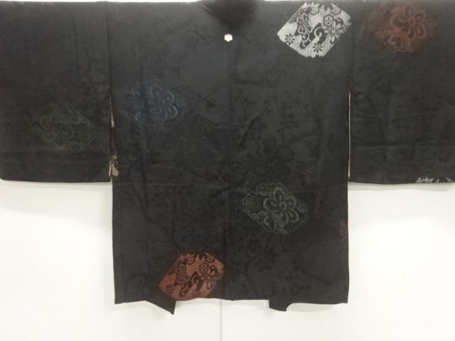 JAPANESE KIMONO / ANTIQUE TAISHO ROMAN: LACQUER-BREAKING COLORED PAPER